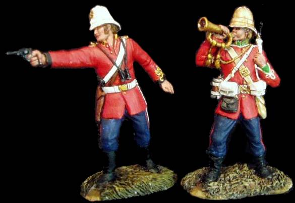 Conte Zulu Wars British 24th Foot 6 Figures Firing/Loading Poses Unplayed 1/32 